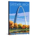 thumbnail image 1 of St. Louis, Missouri - Gateway Arch in Fall - Lantern Press Artwork (12x18 Gallery Wrapped Stretched Canvas), 1 of 4