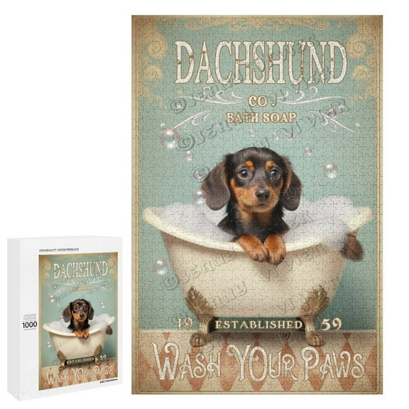 Jigsaw Puzzles 1000 Pieces for Adults, Families Dachshund - 1000 Piece Jigsaw Puzzle for Adults -Challenging Puzzle Perfect for Game Nights