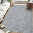 thumbnail image 3 of Modern Plaid Area Rug, 2*3ft/2*6ft/3*5ft/4*6ft/5*7ft/6*9ft/8*10ft/9*12ft/10*13ft Washable Rug Indoor Contemporary Non Slip Rug Soft Comfy Non-Shedding Floor Carpet Low Pile Foldable Thin Rug, 3 of 9