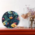 thumbnail image 2 of Fish Waterweeds Black 10 inch Wall Clocks Non Ticking Easy to Read Battery Decorative for Home Bathroom Kitchen Bedroom Living Room, 2 of 8