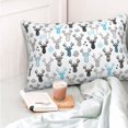 thumbnail image 4 of Fuzoiu Winter Art Blue and Black Moose Print Pillow Case with Hidden Zipper,Pillow Covers,Soft and Comfortable Pillowcase-16"x24", 4 of 6