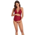 thumbnail image 6 of TGPMGRZ Maternity Swimsuits One Piece V-Neck Pregnancy Swimwear Halter Maternity Bikini , Size S, 6 of 9