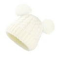thumbnail image 6 of CPNG Kids Winter Knitted Beanie Hat Cute Girls Hats with Double Faux Fur Pom Pom Warm Fleece Lined Knit Beanies Cap for Cold Weather, 6 of 7