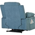 thumbnail image 3 of Power Lift Recliner Chair for Elderly, Recliners with Adjustable Massage and Heating Function,Heavy Duty Electric Lift Recliner with Infinite Position for Living Room,Blue, 3 of 13