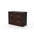 2 Drawer Lateral Wood Lockable Filing Espresso