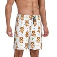thumbnail image 2 of Kdxio Tigers go in for Sports Print Mens Sleep Shorts Bottoms Soft Comfy Pajama Wear Pants with Drawstring Pockets, 2 of 7