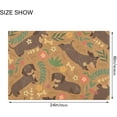 thumbnail image 3 of SKYSONIC Bathroom Rug Toiletry Mat Set, 2 pack Cartoon Dachshunds Print, Fluffy Plush Absorbent Bath Rugs Carpet for Bathroom Floor Toilet Tub and Shower,23.6"x15.7"+17.3"x13.4", 3 of 7