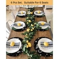 thumbnail image 4 of 15 Inch Round Placemats Set of 6, Black Christmas Tree Non Slip Heat Insulation PP Table Mats, Snowflake Tree Xmas Washable Place Mats for Kitchen Dining Party Table Decor, 4 of 7