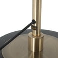 thumbnail image 4 of NOVA of California Luna Bella Torchiere Floor Lamp - Matte Black & Gold-Leaf Shade, Weathered Brass, Black Marble Base, Dimmer, 4 of 12