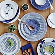 Royal Doulton 1815 Pacific Plate 6.3 inches, Blue Mixed Patterns, Set of 6, Porcelain