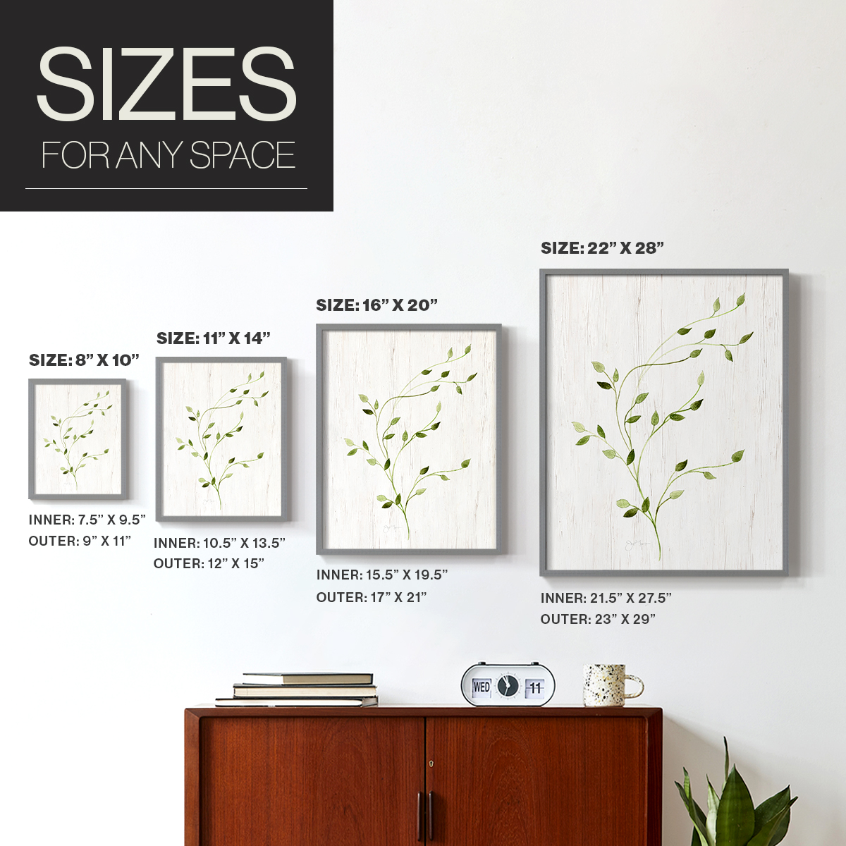 Windblown Leaves I Framed Print - Solid Wood in Single Picture Frame Solid Wood 2 Framed Print