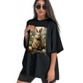 thumbnail image 3 of Plus Size Shirt for Women Black Tops for Women Short Sleeves Shirt for Women Easter T Shirt Crewneck Shirt for Women XL, 3 of 5