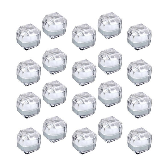 Masteelf  20 Pcs Rings Display Jewelry Storage Case Velvet Boxes White