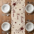thumbnail image 4 of Table Runner 48 Inches Long for Kitchen Dining, Vintage Country Dresser Scarf Farmhouse, Dining Table Decorations for Wedding/Parties, Vintage Rustic Texas Stars Plants Branch 13 x 48 In, 4 of 8