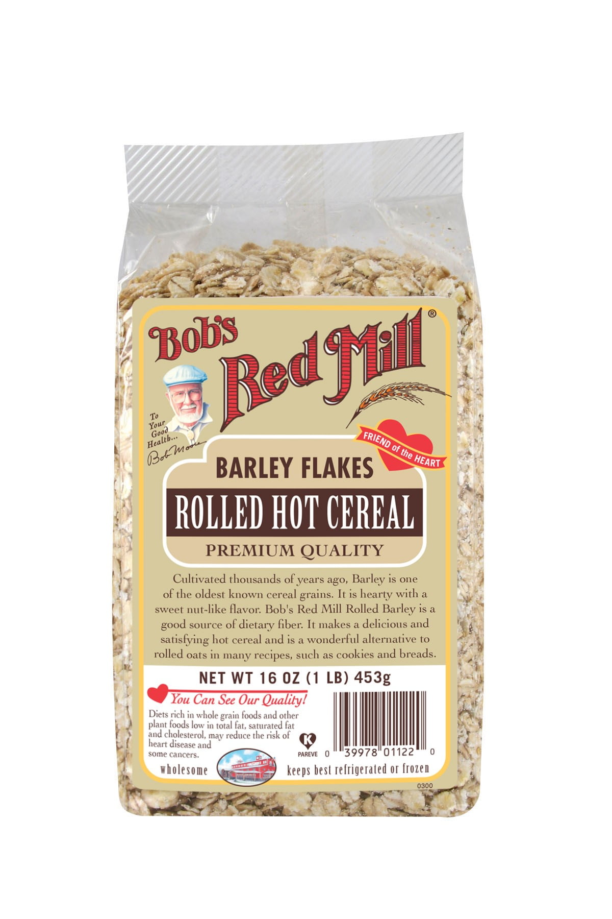 Bobs Red Mill, Barley Rolled Flakes, 16 Oz