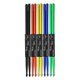 thumbnail image 2 of Juego de 5 pares de baquetas de nailon para batería, baquetas con punta de madera, baquetas de percusión livianas (amarillas, rojas, verdes, azules y negras), 2 of 3