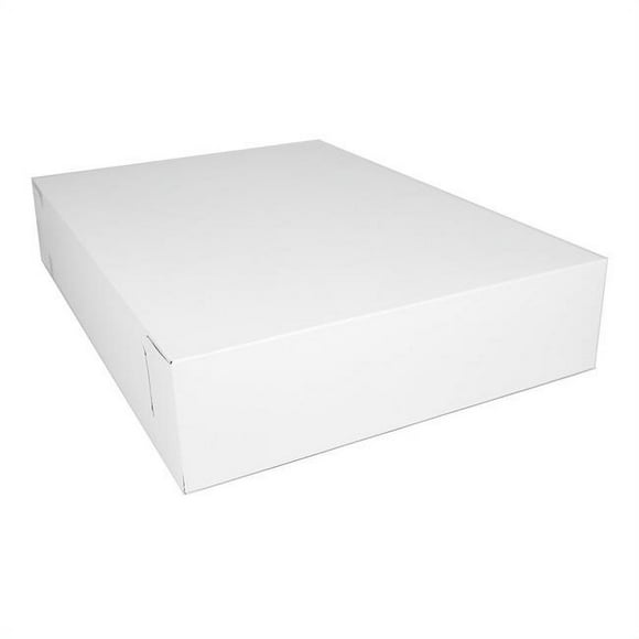 Southern Champion Tray SCH1019 White Non-Window Bakery Box , 18 x 13 x 3.5 in. - Case of 50