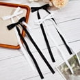 thumbnail image 4 of Big Bowknot Polyester Alligator Hair Clips with Platinum Plated Alloy Clip for Women Girls Mixed color 255x84x9mm 2 colors 2pcs/color, 4 of 9