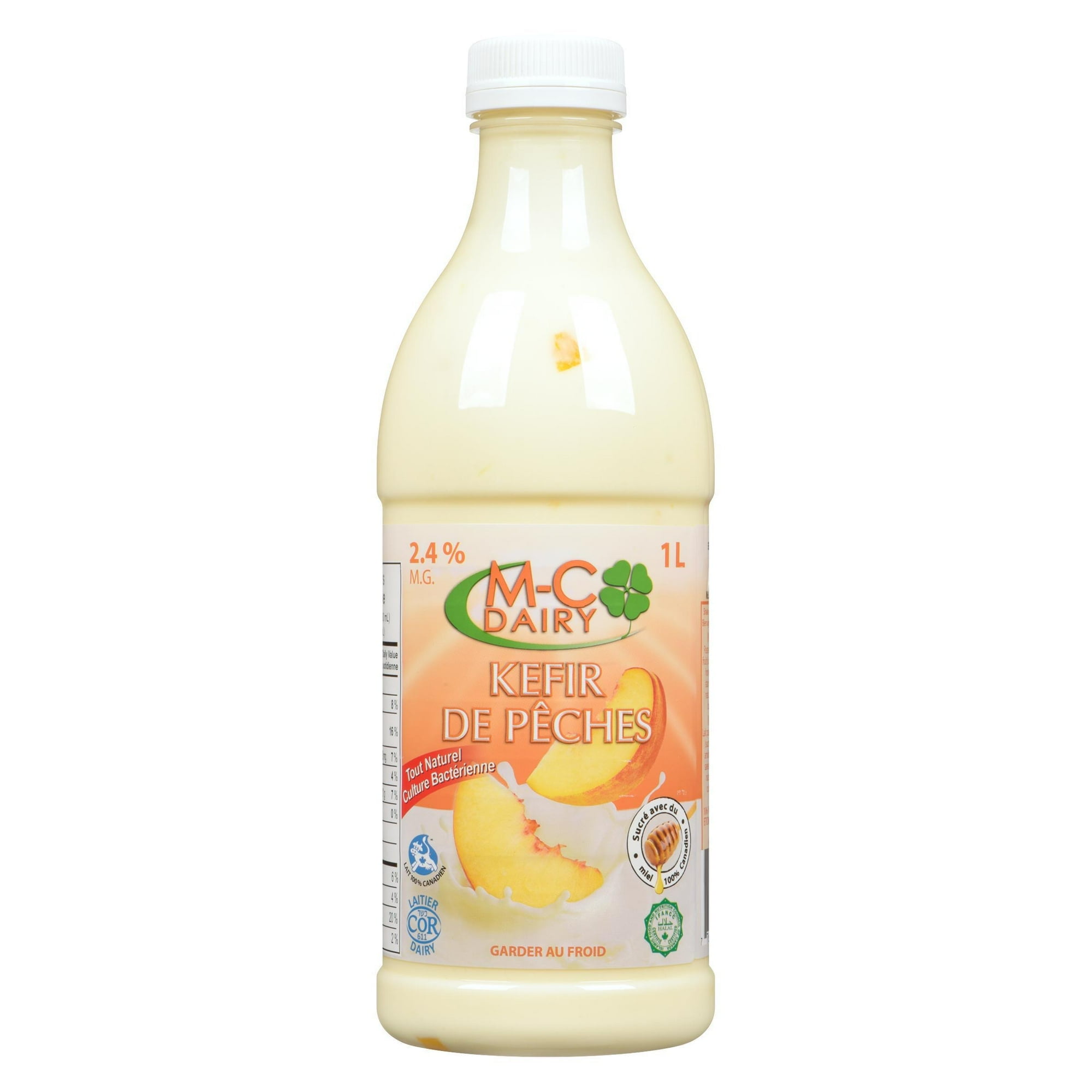 Kéfir à saveur de pêche MC Dairy à M.G. 2,4 %