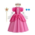 thumbnail image 4 of Vestido De Princesa Para Niña Con Conjunto De Accesorios, Decoración De Bordado De Encaje Con Mangas Abullonadas, Fiesta De Halloween, Fiesta De Graduación, Cumpleaños, Disfraz De Rendimiento, Ropa Pa, 4 of 4