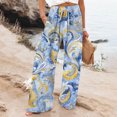 thumbnail image 2 of kaondbfi Womens Pants Wide Leg High Waisted Adjustable Trousers with Pockets Casual Lightweight Summer Casual Pants for Women, 2 of 9