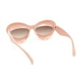 thumbnail image 4 of Girls Kids Size Bubble Thick Bloated Plastic Cat Eye Sunglasses Beige - Brown, 4 of 4