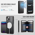 thumbnail image 5 of JEEHOOD Case For Apple iPhone 14, RFID Blocking, PU Leather,Compatible With MagSafe Detachable 2 In 1 Wallet With Built-in Push Card Holder,Kickstand Magnetic Protective Cover,Black,For iPhone 14, 5 of 8