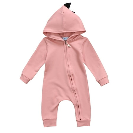 

Pudcoco Newborn Baby Boy Girl Dinosaur Costume Hoodies Romper Long Sleeve Clothes