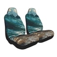 thumbnail image 2 of Pofeuu Blue Ocean Waves Print Automotive Car Seat Covers Flat Cloth Full Set Seat Covers,Car Seat Covers front seats for Cars Trucks and SUVs-1, 2 of 9