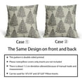 thumbnail image 6 of Grey Gary Christmas Pillow Covers 18x18 Set of 2 Xmas Tree Star Rustic Holiday Print Decorative Outdoor Pillowcases Farmhouse Vintage Winter Decorations Throw Cushion Case Decor for Couch Sofa Bed, 6 of 6