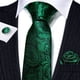 thumbnail image 4 of Conjunto de Corbata Barry.Wang con Diseño Cachemira en Seda y Mancuernillas, 4 of 8