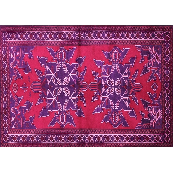 Ahgly Company Indoor Rectangle Persian Pink Traditional Area Rugs, 5' x 7'