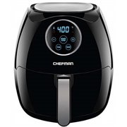 CHEFMAN Large Air Fryer 6.5 Qt XL, Healthy Cooking, User Friendly, Nonstick, Digital Touch Screen with 4 Cooking Functions w/ 60 Minute Timer & Auto Shut Off, BPA-Free, Dishwasher Safe Basket, Black