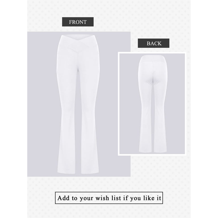 STARVNC Women V Cross Waist Tummy Control With Pockets Flare Yoga Pants