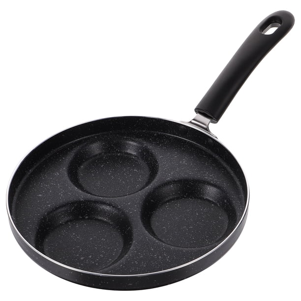 1 sartén antiadherente para huevos con compartimentos para cocinar huevos, ideal para uso doméstico.
