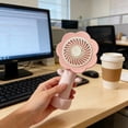 thumbnail image 6 of JHyouerji Mini Portable Fan,Pink Cute Adjustable Wind Speed Lightweight USB Rechargeable Personal Handheld Fan with Base for Travel Women Summer Gift, 6 of 7