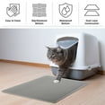 thumbnail image 4 of PETMAKER 30x24-Inch Double-Layer Waterproof Cat Litter Mat (Gray), 4 of 9