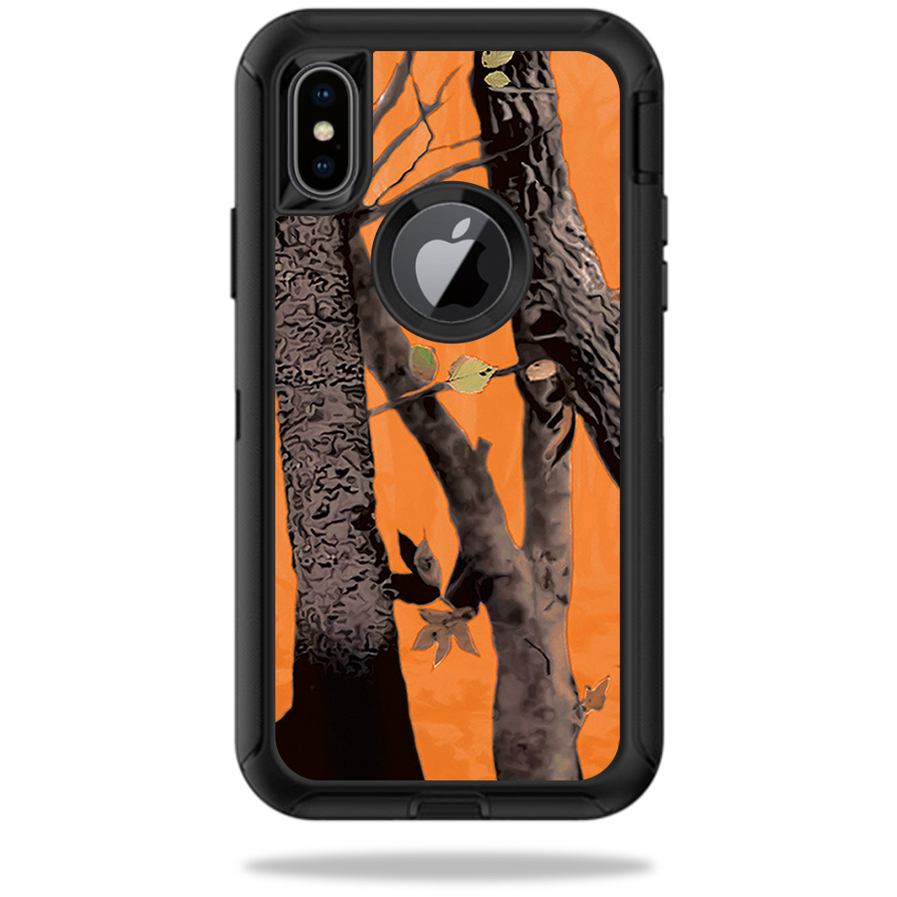 Skin Decal for OtterBox Defender iPhone X or XS Case sticker Orange
