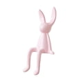 thumbnail image 5 of kowaku Ceramic Figurine Sitting Rabbit Ornament Abstract Animal Sculpture Decorative Bookshelf Decoration for Counter Bar Big, 5 of 9