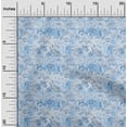 thumbnail image 2 of oneOone Georgette Viscose Blue Fabric Abstract Floral Sewing Craft Projects Fabric Prints By Yard 42 Inch Wide, 2 of 5