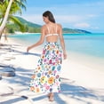 thumbnail image 7 of Women's Beach Swimsuit Cover Ups Bathing Suit Coverups Bikini Wrap Dress for Swimwear Small Colorful Flowers, 7 of 7