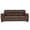 Dark Brown, variant on 3-Seater Sofa, Green Upholstered Couch, Modern Living Room Furniture, Textured Fabric Sofa, Minimalist Settee, Comfortable Armchair, Sturdy Frame Sofa