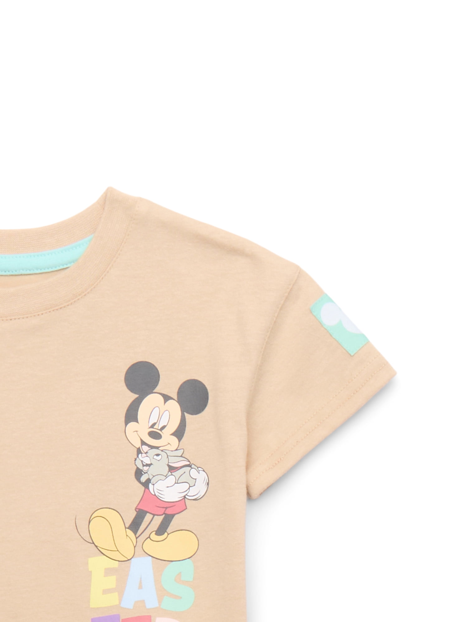 Mickey Mouse Toddler Easter Graphic Print Tee and Shorts Set, 2-Piece, Sizes 12 Months-5T
