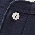 thumbnail image 4 of VBARHMQRT off the Shoulder Sweatshirt Men's Washed Cotton Simple Solid Color Casual Button up Long Sleeve T Shirt Blue, 4 of 4