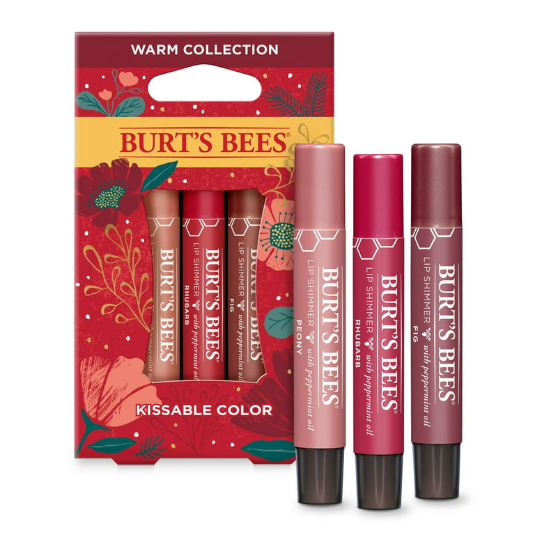 Burts Bees Kissable Color Warm Collection Unisex Lip Shimmer Peony