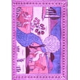 thumbnail image 1 of Ahgly Company Indoor Rectangle Animal Purple Traditional Area Rugs, 7' x 10', 1 of 4