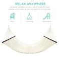 thumbnail image 4 of Best Choice Products 2-Person Woven Cotton Rope Double Hammock for Backyard w/ Spreader Bars, Carrying Case, 4 of 8