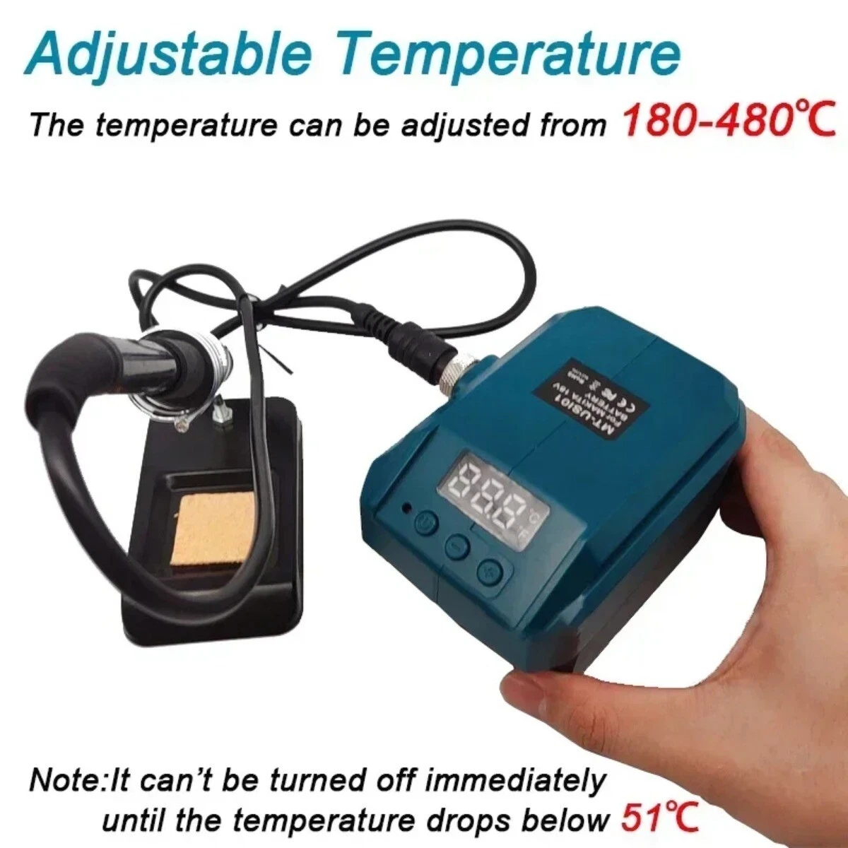 60W Cordless Electric Soldering Station for Makita 18V Digital Soldering Iron