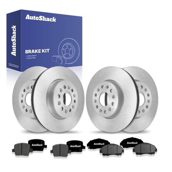 AutoShack Front & Rear Brake Rotors & Premium Pads for GMC, Chevrolet & Buick, Acadia 2017-2020 Traverse 2018-2019 Blazer 2019-2020 Enclave 2018-2019, 4WD FWD AWD L4 2.0L 2.5L V6 3.6L