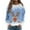 Sky Blue, variant on Women's Christmas Printed Round Neck Sweatshirt, Long Sleeve Casual Pullover Top, Raglan Sleeve Holiday Graphic Fall Winter Clothes,Wine,M